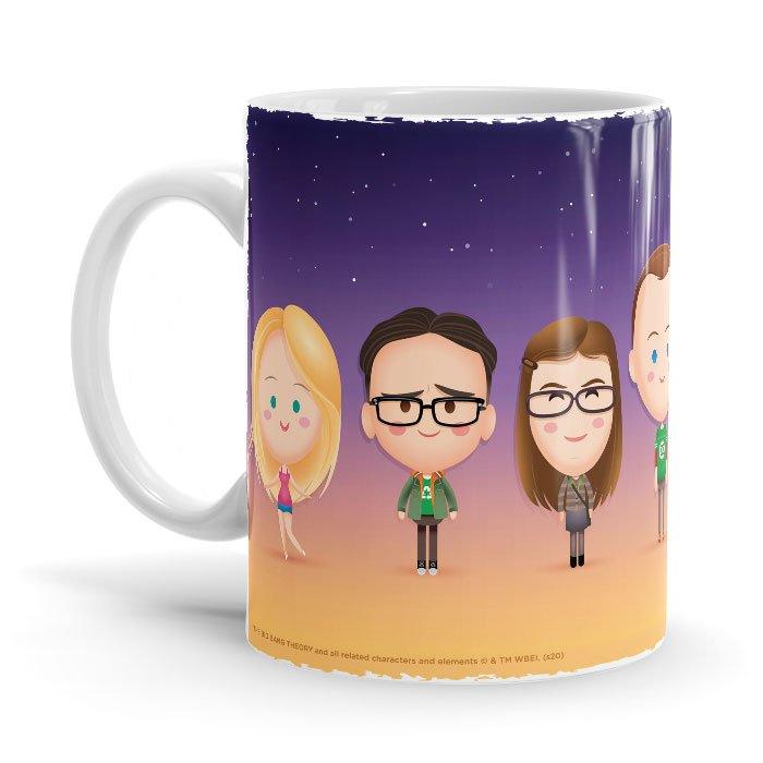 TBBT Gang: Chibi - The Big Bang Theory Ceramic Home Kitchen Drinking Coffee Milk Mug (350ml/11oz, Made in USA)x - Glow-Paradise