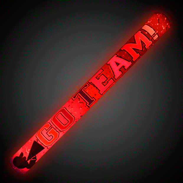 LED Light Up 16 Inch Go Team Foam Stick (1 Per Pack) - Glow-Paradise