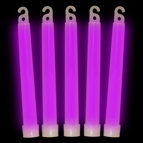 6 Inch Ultra-Bright Emergency 12 Hours Industrial Grade Glow Sticks (Purple Color, 12 Counts Per Pack) - Glow-Paradise