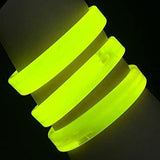 9 Inch Triple Wide Glow Bracelets/Wristbands (Green Color, 25 Counts Per Pack) - Glow-Paradise
