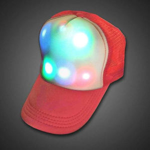 LED Light Up Cap Trucker Baseball Hat (Pink Color, 1 Quantity Per Pack) - Glow-Paradise