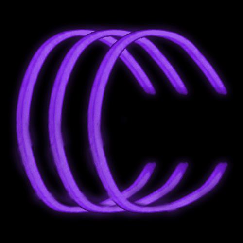 22 Inch Twister Glow Stick Necklaces (Purple Color, 25 Count Per Pack) - Glow-Paradise