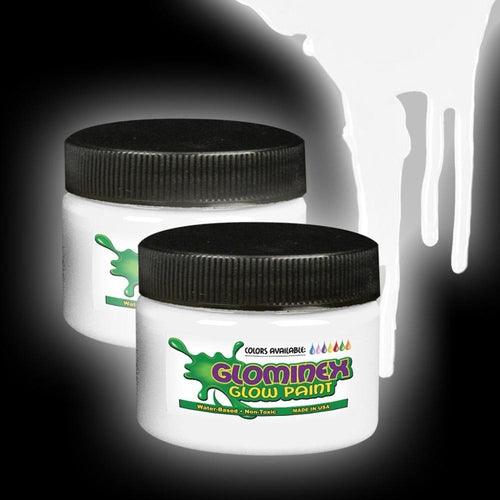 Glominex Glow Paint 4 oz Jar (White Color, 1 Piece Per Pack) - Glow-Paradise