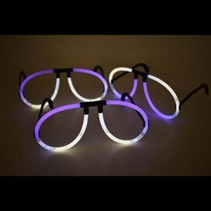 Glow Eyeglasses Bi-Color - Aviator Style- Bi White/Purple (50 Eye Glassess Per Pack) - Glow-Paradise