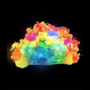 LED Light Up Afro Wig - Multicolor (1 Quantity Per Pack) - Glow-Paradise