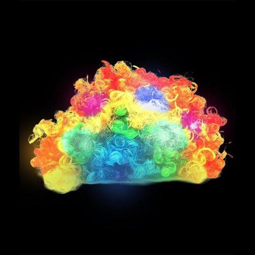 LED Light Up Afro Wig - Multicolor (1 Quantity Per Pack) - Glow-Paradise