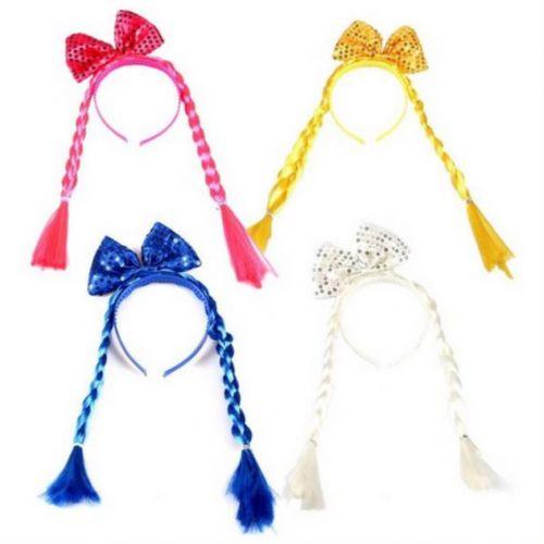 Wig Braid Headband - 4 designs (12 Quantity Per Pack) - Glow-Paradise
