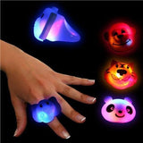 LED Wild Animal Jelly Rings (Assorted Colors, 24 Rings Per Pack) - Glow-Paradise