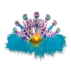 Happy New Year LED Tiara (1 Hat Per Pack) - Glow-Paradise