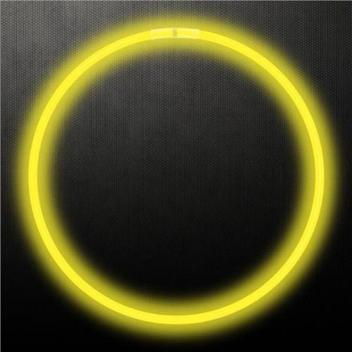 22 Inch Glow Stick Necklaces (Yellow Color, 50 Counts Per Pack) - Glow-Paradise