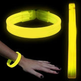 22 Inch Glow Stick Necklaces (Yellow Color, 25 Counts Per Pack) - Glow-Paradise