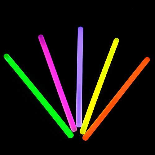 10 Inch Glow Sticks with Ground Stakes (Assorted Color, 12 Count Per Pack) - Glow-Paradise